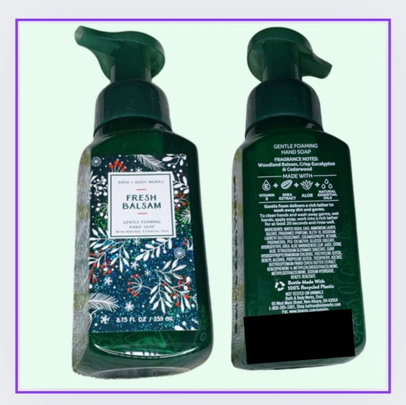 🟩🔥"FRESH BALSAM" 2-ITEMS FOAMING HAND SOAP & 3-WICK CANDLE - Picture 3 of 10